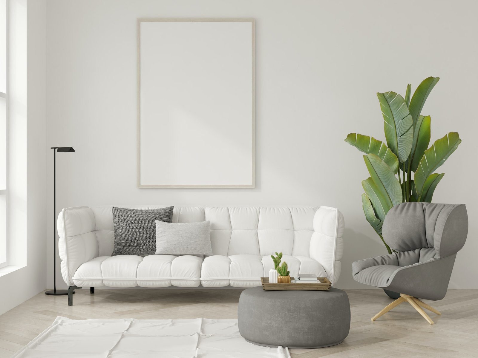 About Us 2 interior of modern living room with sofa 3 d rendering